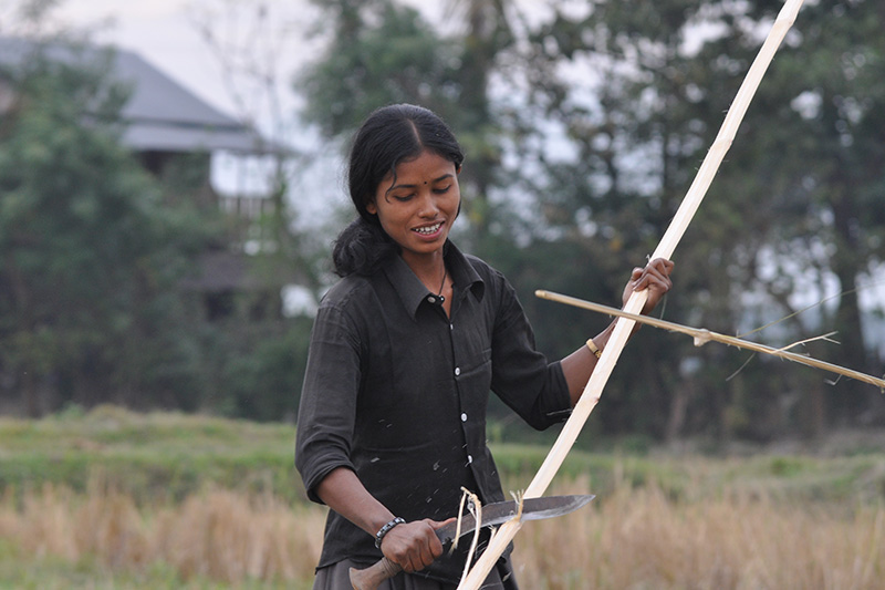 Bamboo house construction