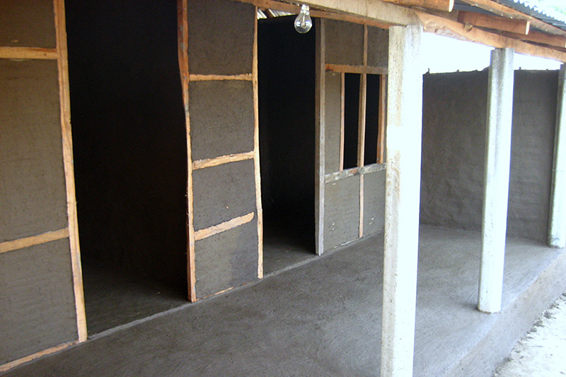 Bamboo house construction