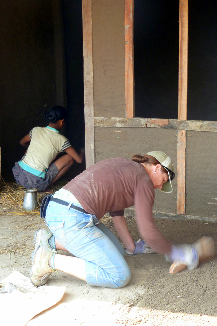 Bamboo house construction