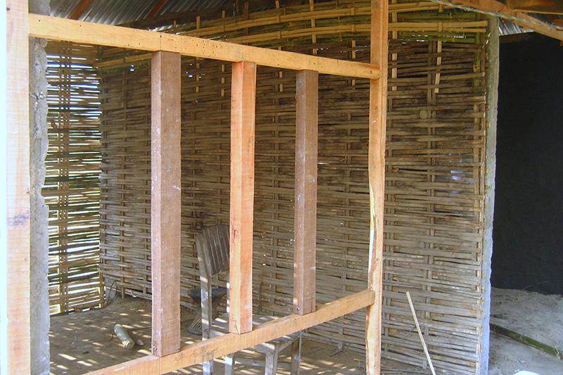 Bamboo house construction