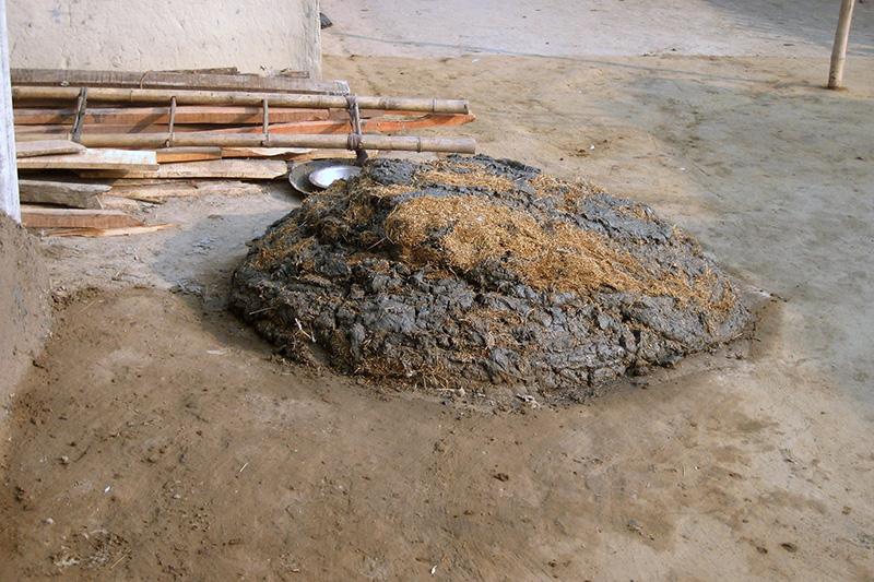 Bamboo house construction