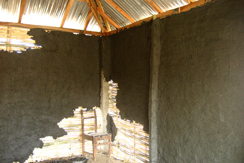 Bamboo house construction