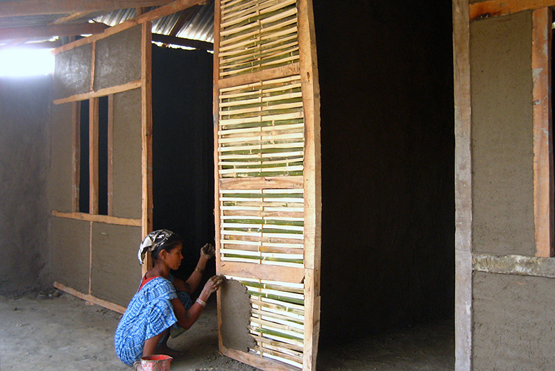 Bamboo house construction