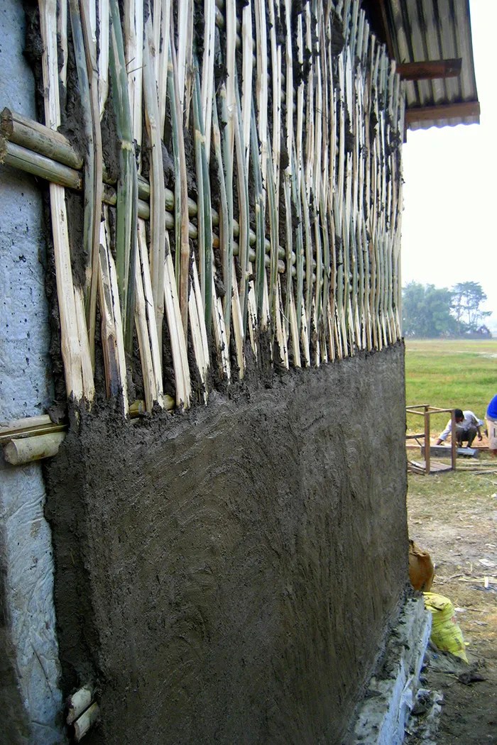 Bamboo house construction