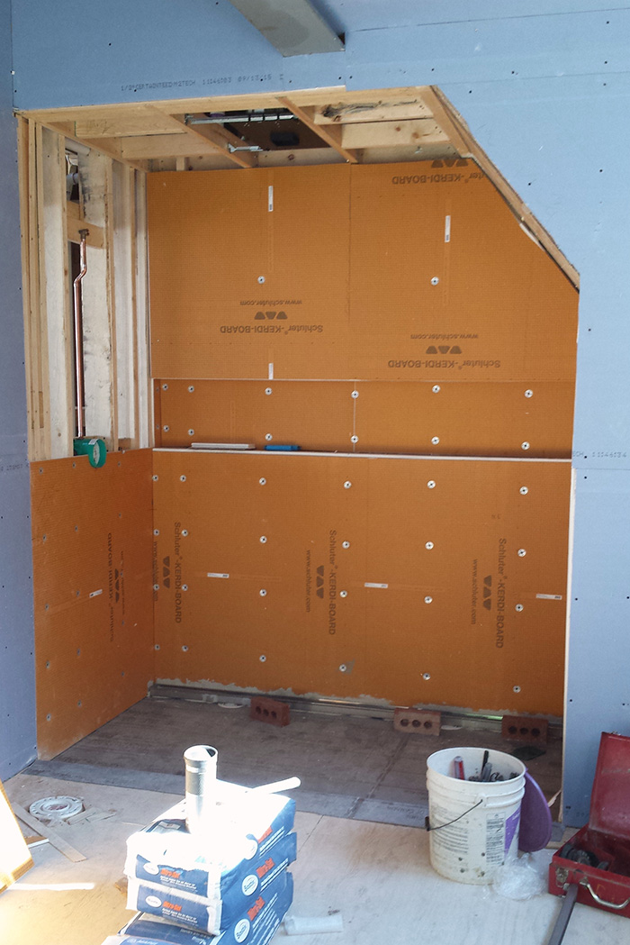 Bathroom shower framing