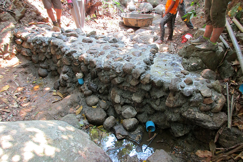 Building a check dam in Thailand