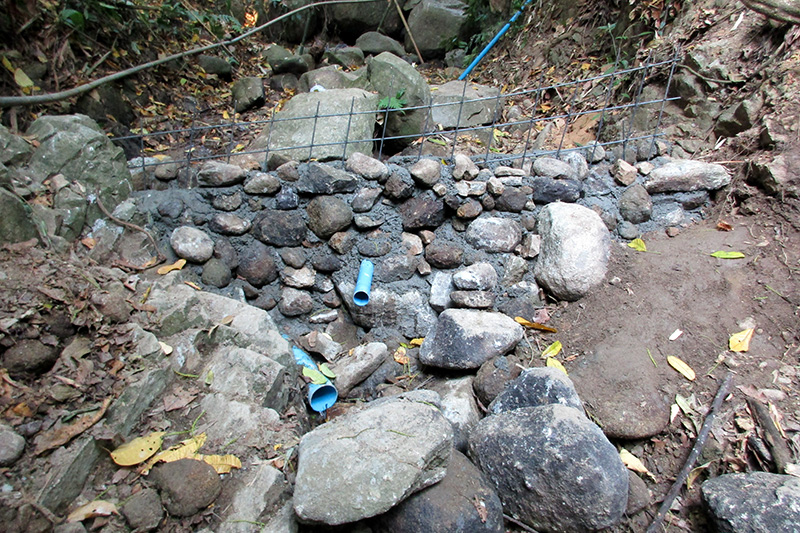 Building a check dam in Thailand