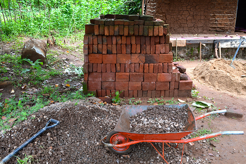 Sri Lanka clay brick house construction