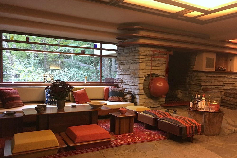 Travel Journal: Early Modernist Lessons in Placemaking - Fallingwater interior