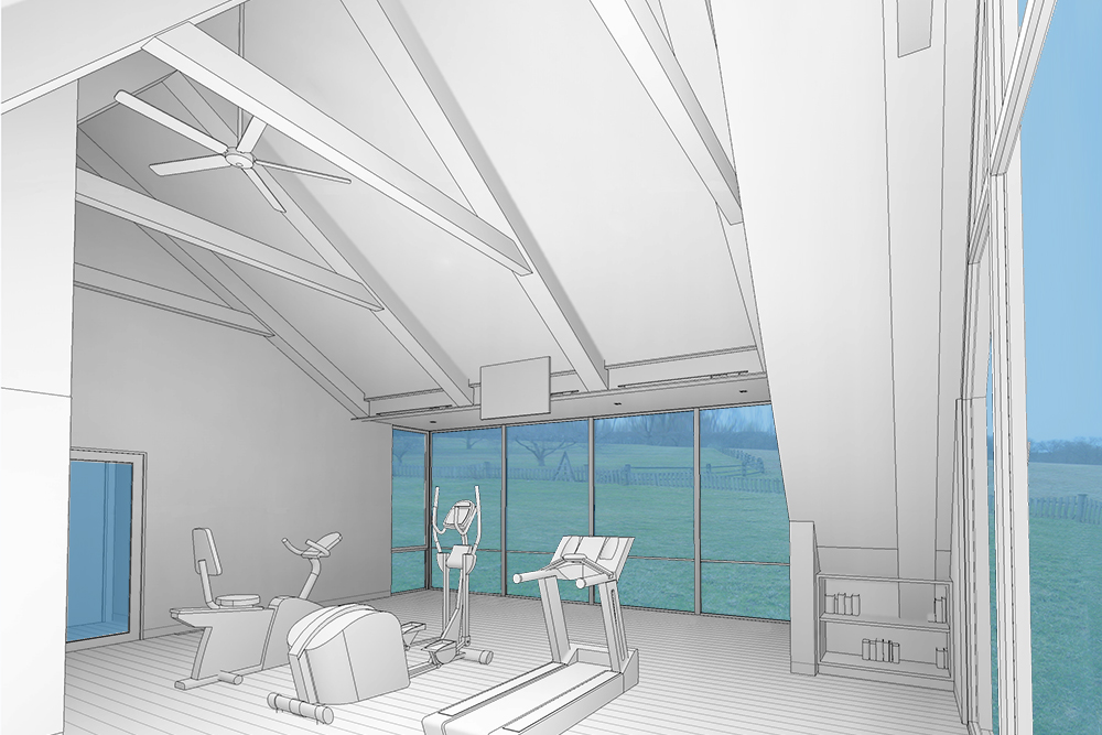 Fombell Addition - Interior View of Gym