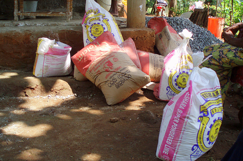 Sri Lanka clay brick house construction