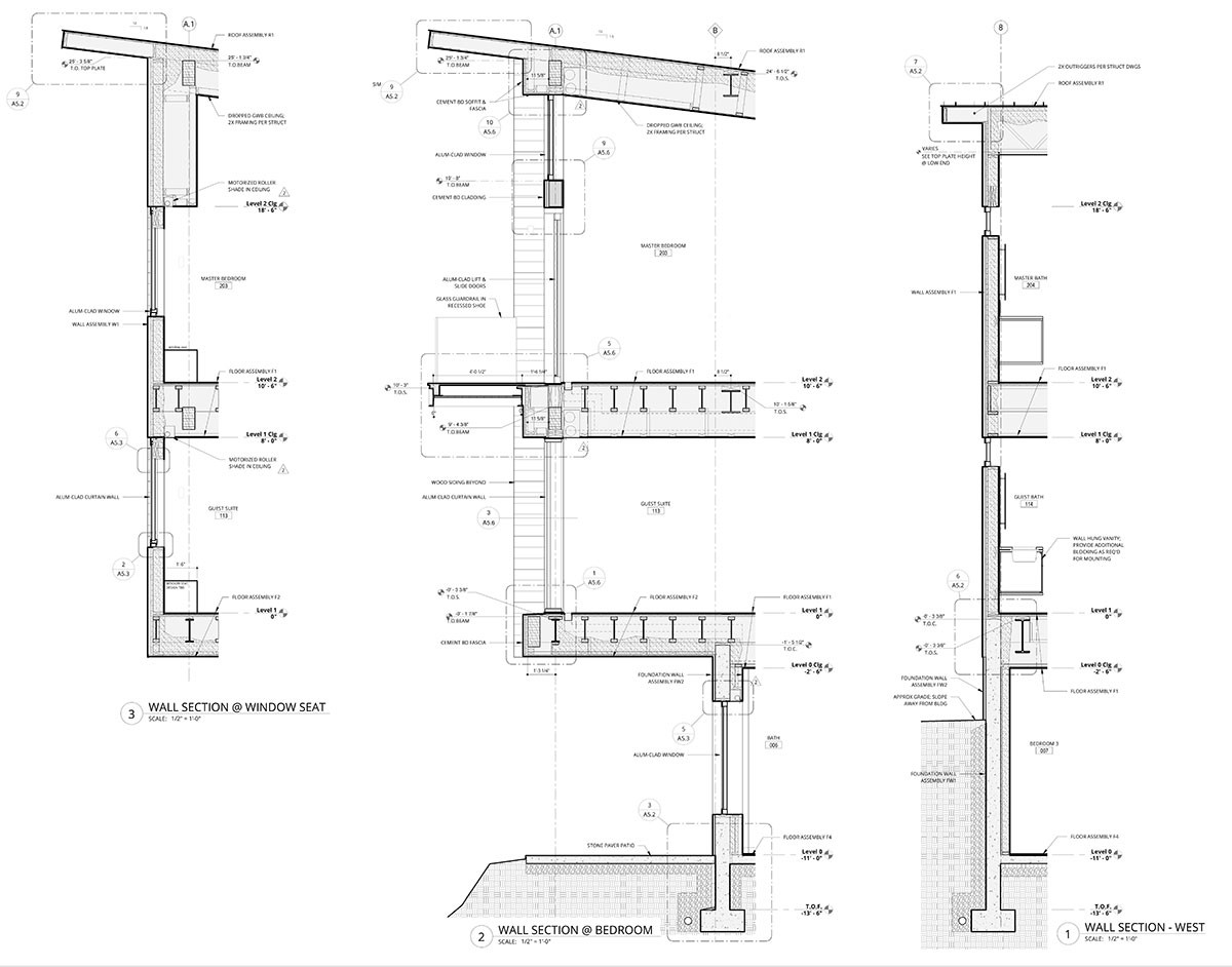 custom home wall sections