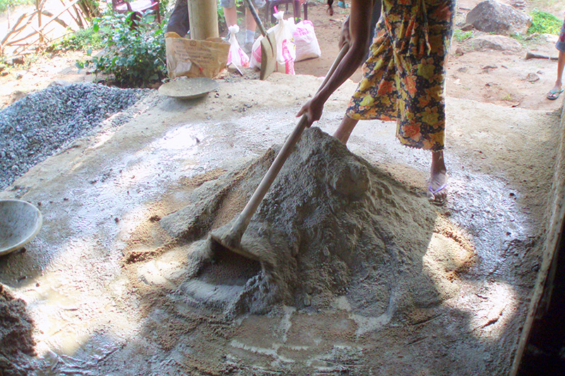 Sri Lanka clay brick house construction