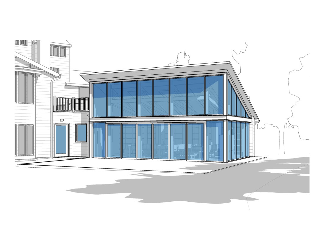 Modern House Addition in Western PA exterior rendering