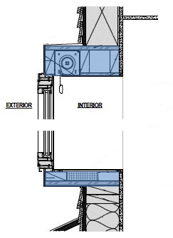 Modern bay window detail