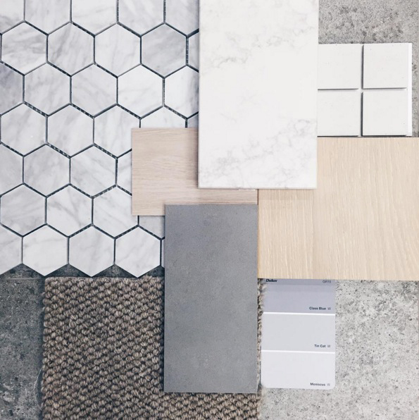 modern home material palette