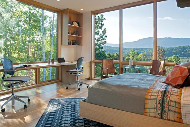 Modern mountain panoramic views