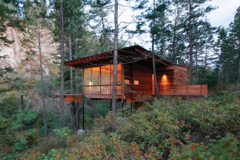 Modern prefab mountain house