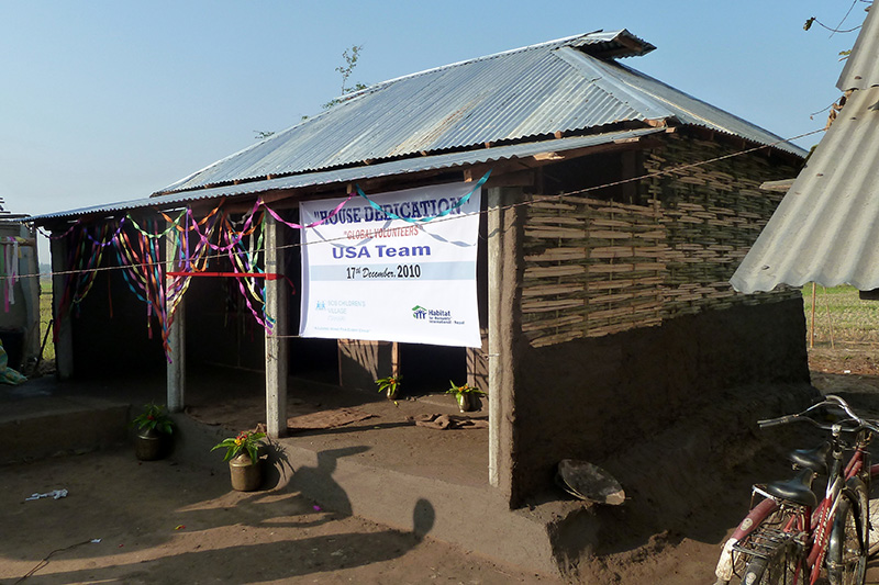 Habitat for Humanity Global Village Nepali bamboo house celebration