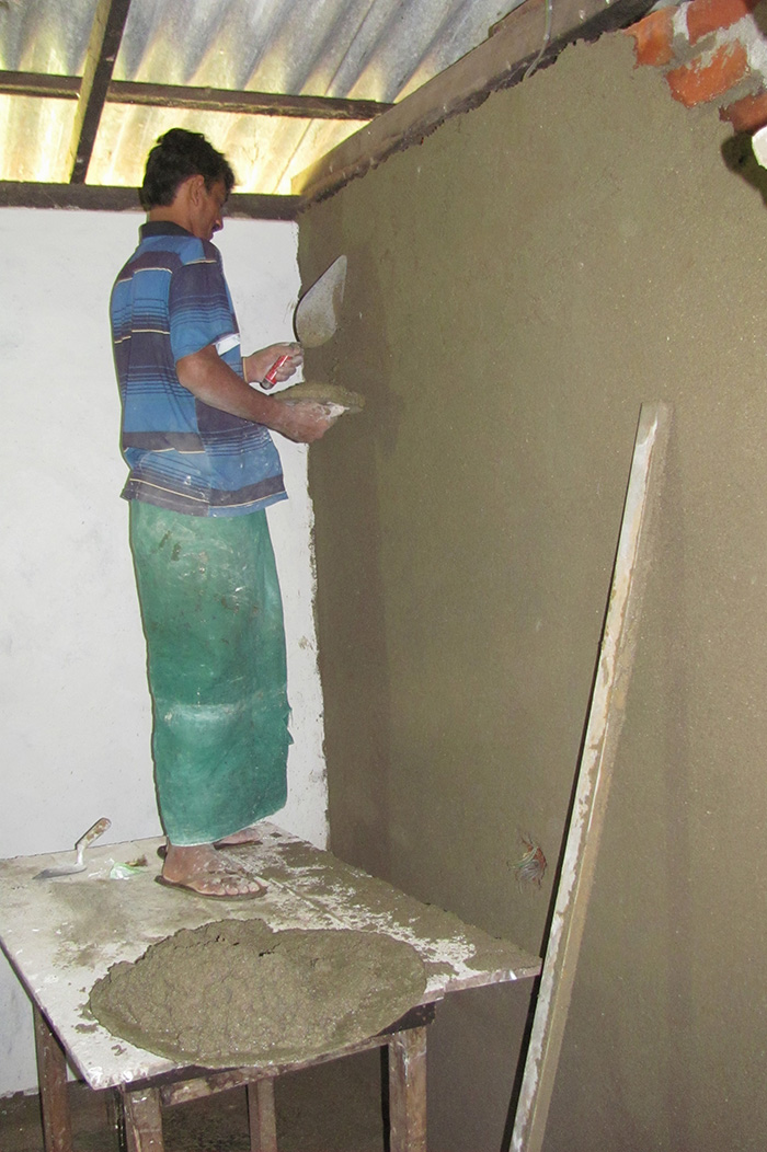 Sri Lanka clay brick house construction