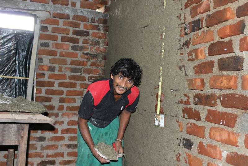 Sri Lanka clay brick house construction