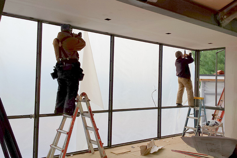 residential window wall installation