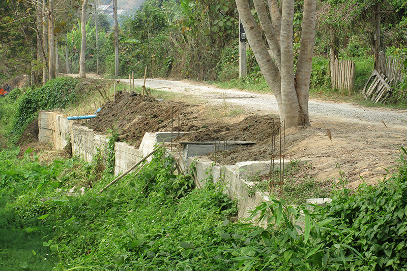 Retaining Wall Road Repair in Thailand
