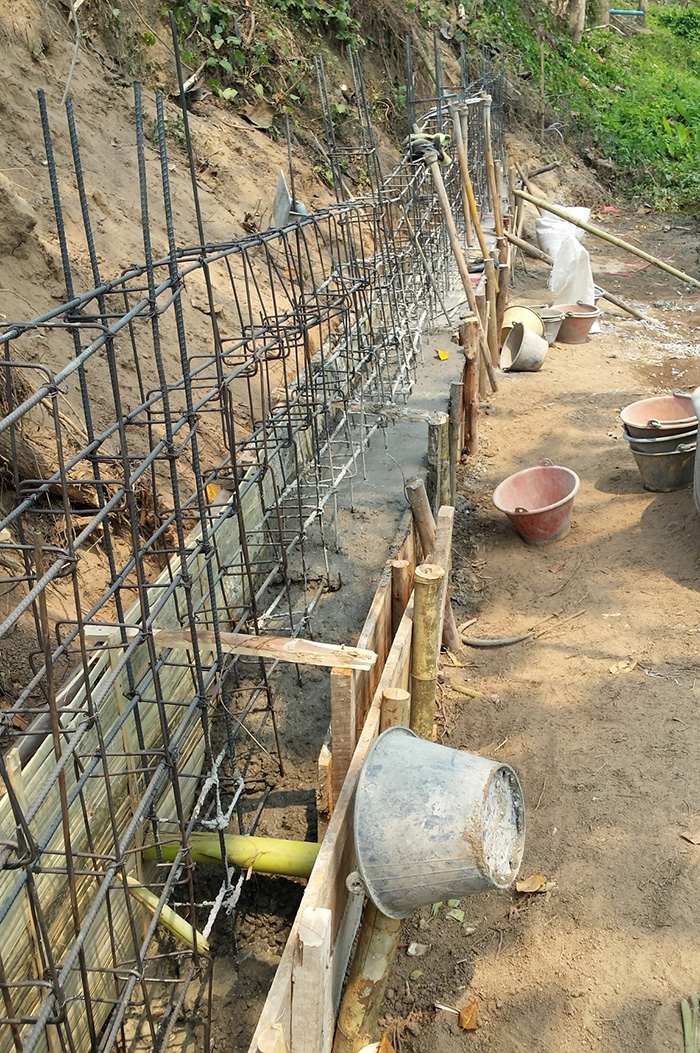 Retaining Wall Road Repair in Thailand