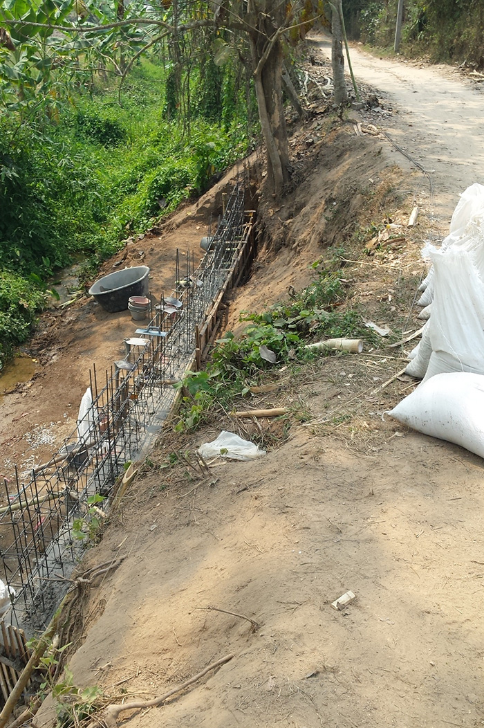 Retaining Wall Road Repair in Thailand