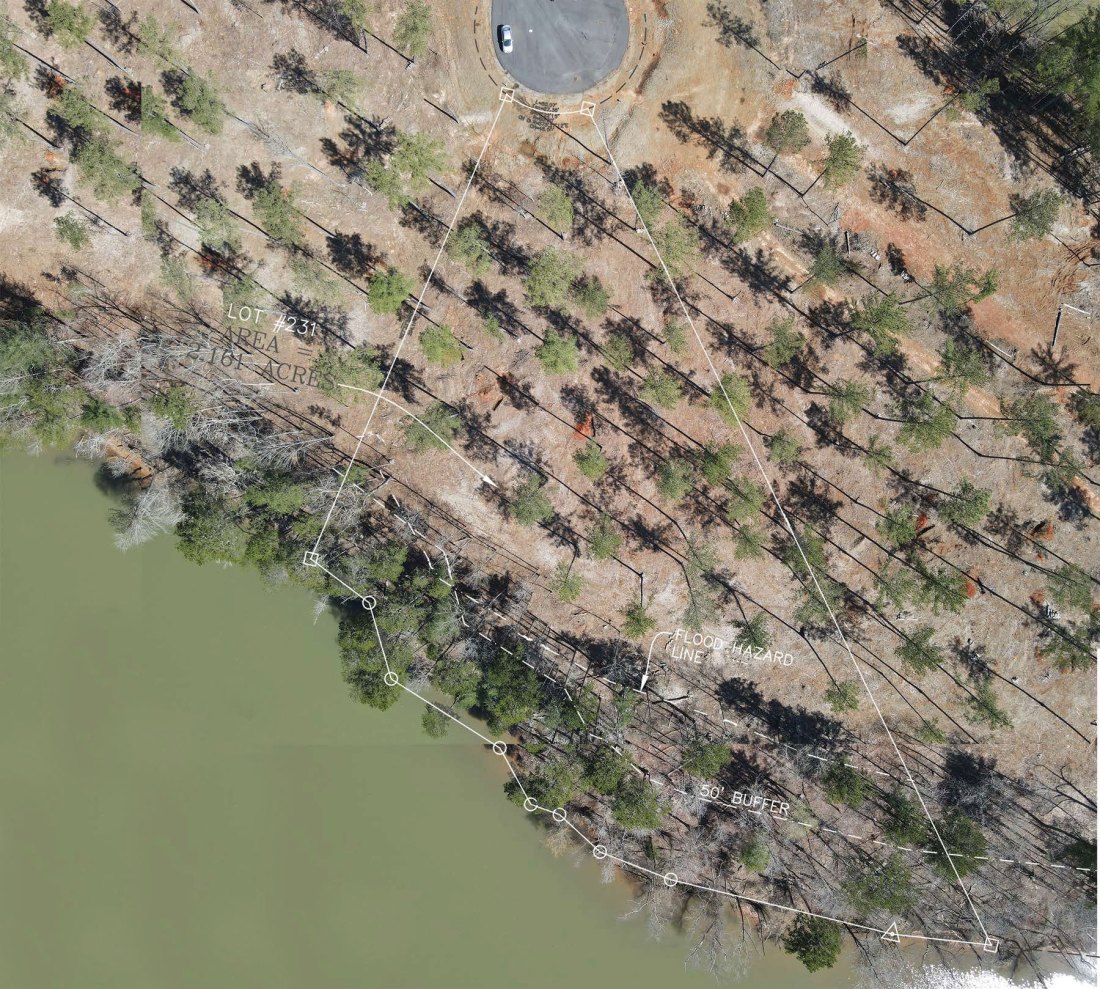 Rhodhiss Retreat aerial site plan