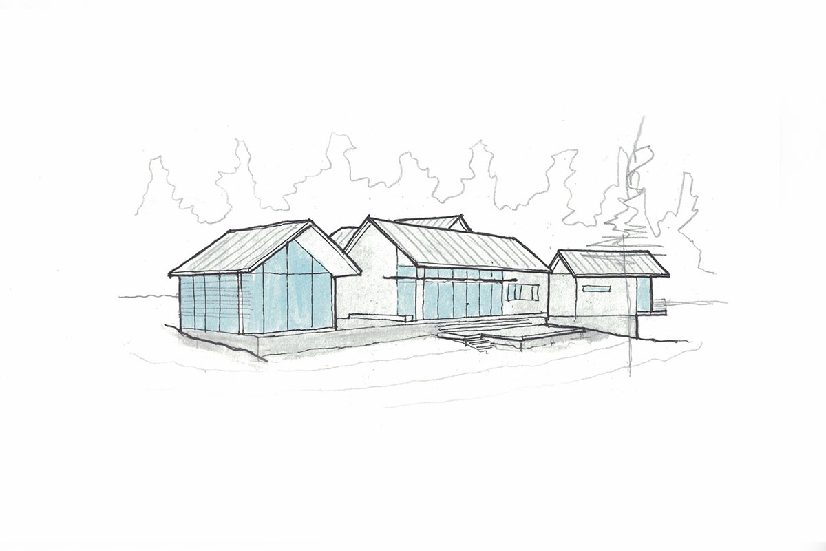 Rhodhiss Lakeside Retreat concept sketch