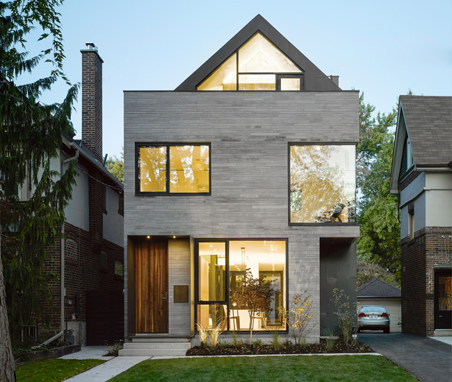 modern gable flat roof hybrid