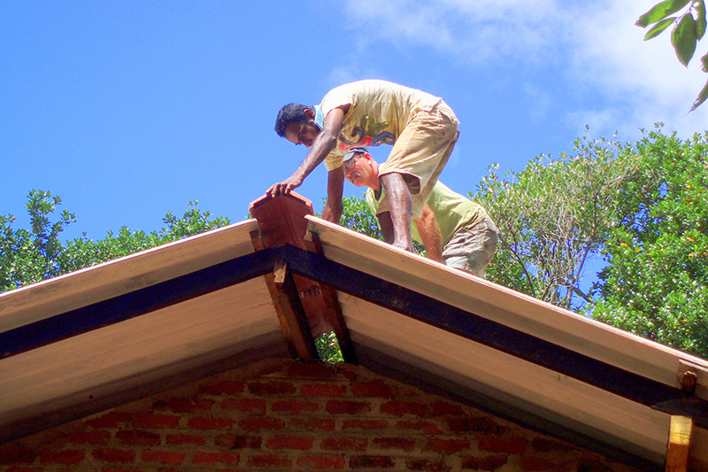 Sri Lanka clay brick house construction