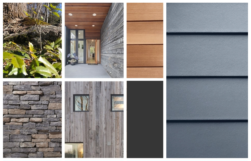 Tioga House exterior material palette