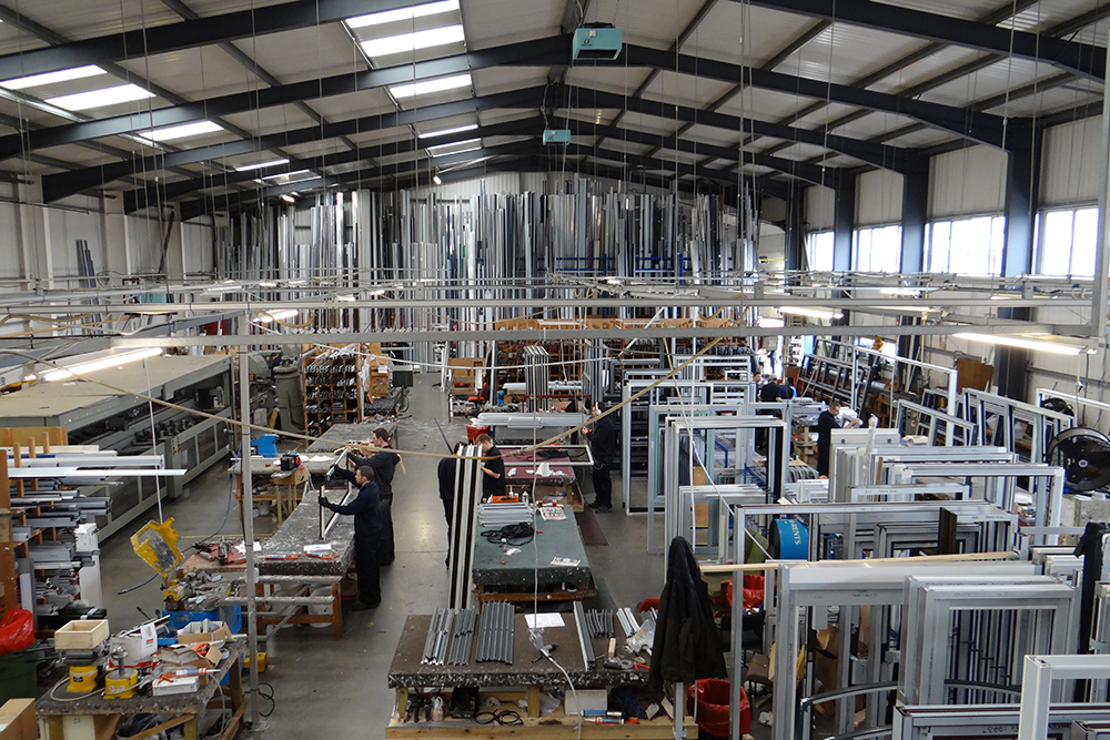 window wall manufacturing factory