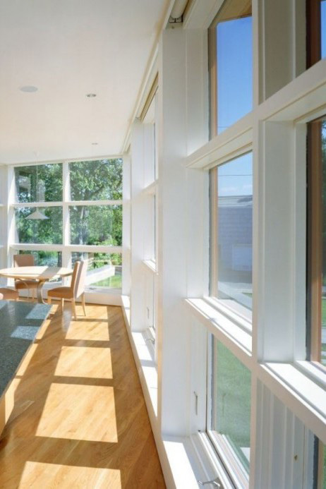 Wood window wall frame