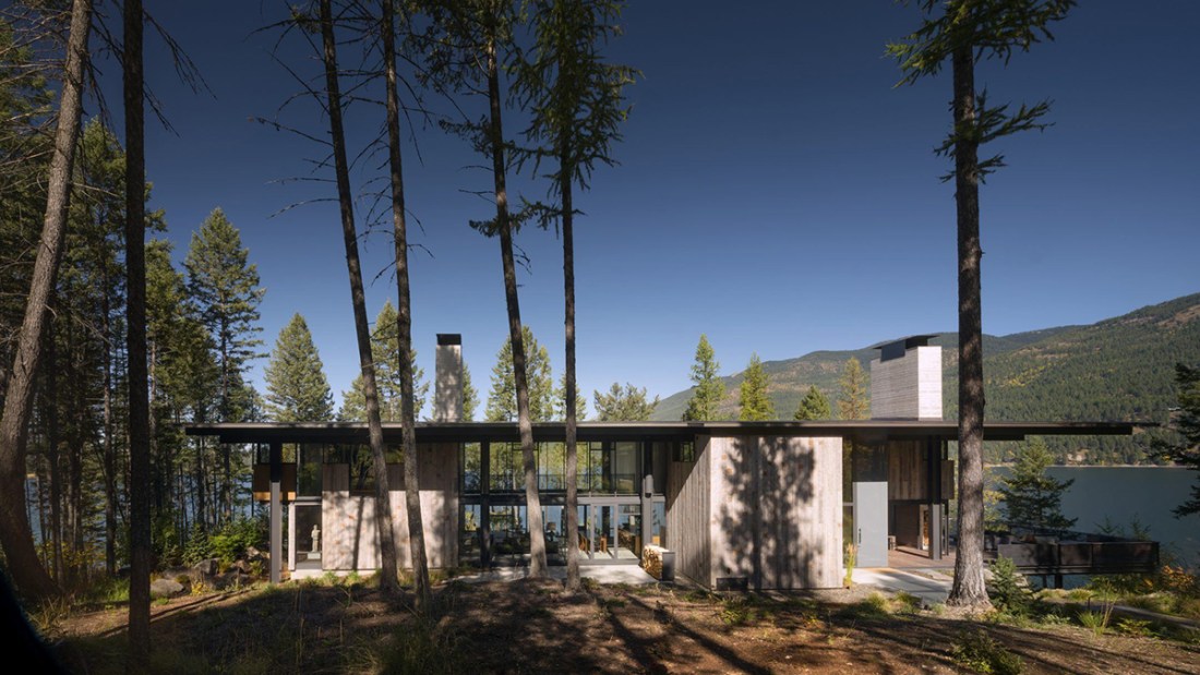 Design Inspiration: Wooded Lakeside Retreats - Cantilevered Roof