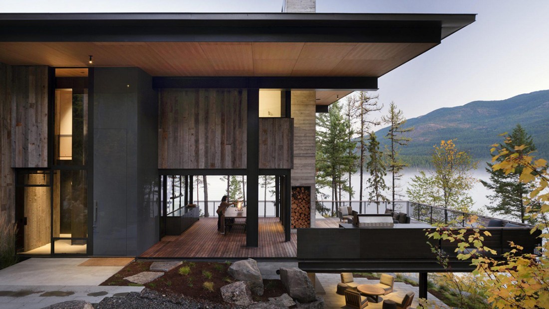Design Inspiration: Wooded Lakeside Retreats - Cantilevered Roof