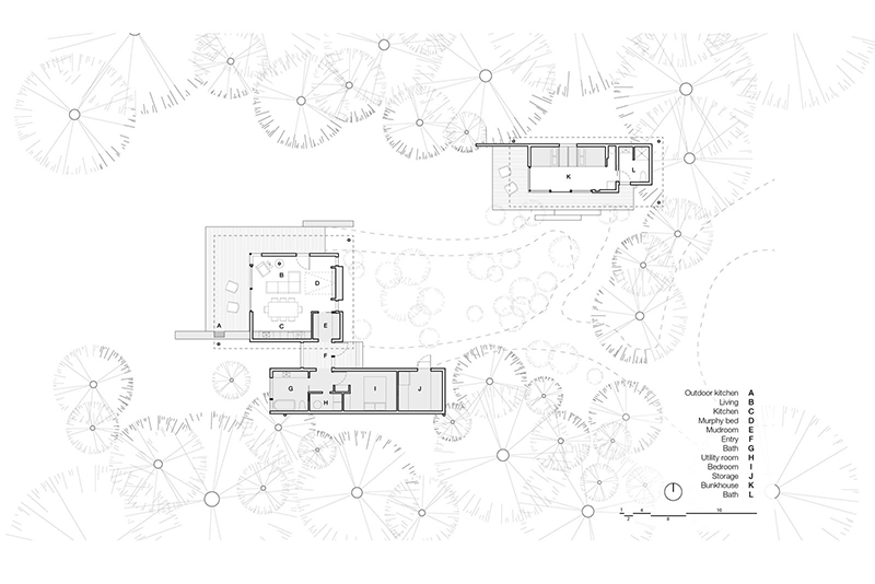 Design Inspiration: Wooded Lakeside Retreats - site plan