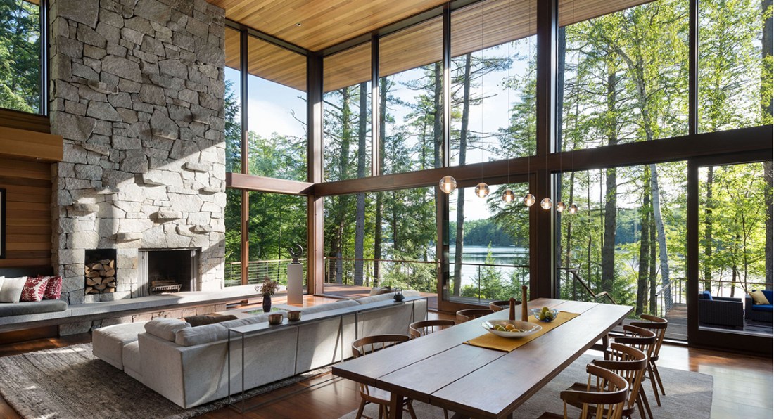 Design Inspiration: Wooded Lakeside Retreats - interior